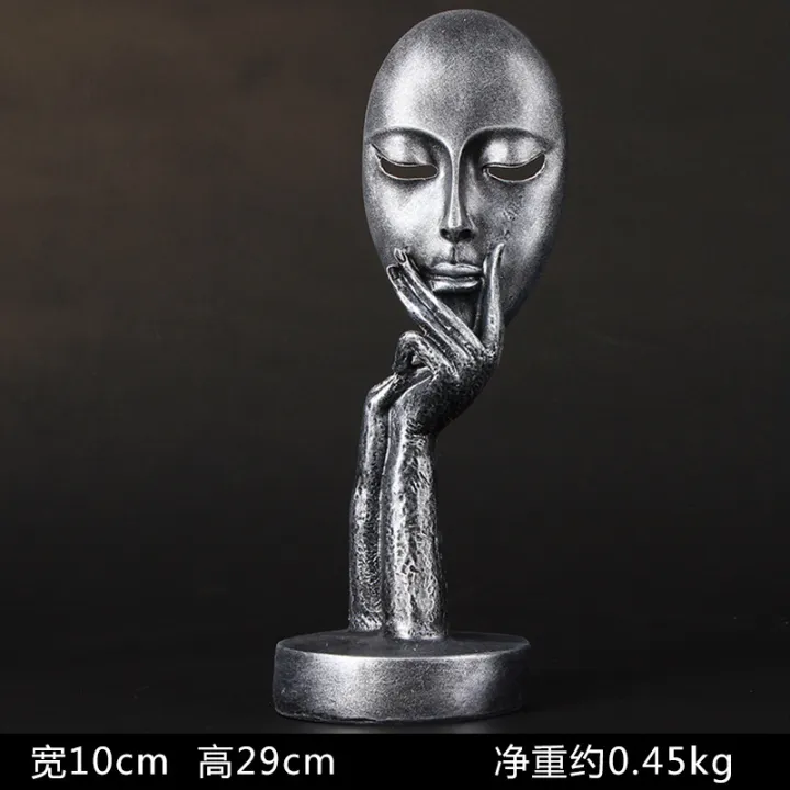 Statues%20Crafts%20Sculpture%20Lady%20Decorative%20Display%20Resin%20Art%20Human%20Modern%20Meditators%20-%20Image%209