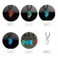New Year Vintage Punk Dragon Pendant Necklace Glowing In The Dark Moonstone Luminous Dragon Necklace Charm Gift Glowing Necklace Men Boy. 