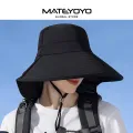 MATEYOYO Women Sun Hat Sun Protection Hat Big Wide Brim Hat Casual Sport Sun Hats Portable Beach Cap Large Brim Cap Sun Protection Cap UV Protection Straw Hats With Windproof Rope for Outdoor Travel. 