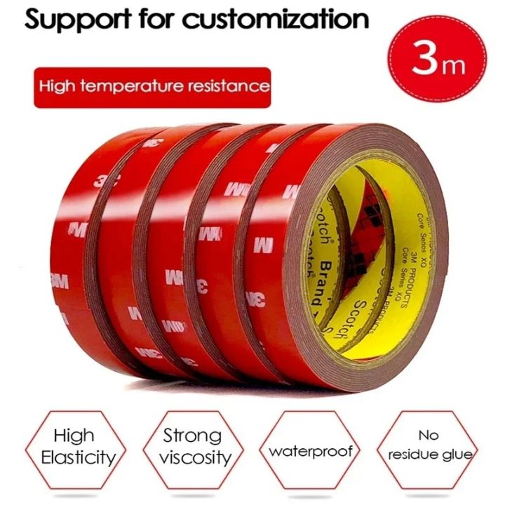 Tape 3m/Roll Car Special Double Sided Tape Extra Strong Adhesive Double-sided Tape Foam Nano Glue Pad Water Resistant Double Gum Tape