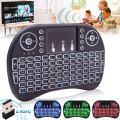 Wireless Mini Keyboard Remote Control Touchpad For Smart TV Android TV Box PC 2.4GHz With RGB Backlit(Black). 