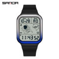 Sanda Fashion Men's Watches 50M Waterproof Sports Casual  Wristwatch for Male Clock Relogios Masculino 6052. 