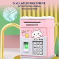 Electronic Little Pig Bank Mini ATM avings Box with Password imulation Fingerprint Cash Coin. 