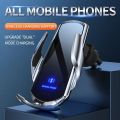 Q3 Smart Sensor Car Phone Wireless Charger 15W Fast Charging Auto-Clamping Car Phone Holder for iPhone and All Qi Enable Android. 