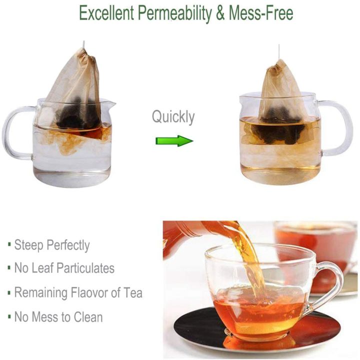 300PCS%20Tea%20Filter%20Bags,%20Disposable%20Paper%20Tea%20Bag%20with%20300Pcs%20Tea%20Infuser%20Drawstring%20Teabags%20Natural%20Material%20Tea%20Bags%20-%20Image%202