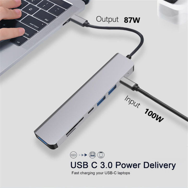 MZX%207in1%20Dock%20Station%204K%2030Hz%2060Hz%20HDMI-Compatible%20USB%20Hub%20Multi-hub%20Type%20C%20Tipo%20Adapter%20Splitter%203%200%20Docking%20Laptop%20Accessories%20-%20Image%203