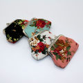 Fashion Rose Flower Canvas Coin Purse Cute Flower Print Mini Bag Coin Bag Wallet Encounter. 