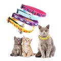 Pet Dog Cat Silicone Necklace Neck Collars with Bell Puppy Cats Kitten Small Dogs Buckle Jingle Bells Adjustable Rubber Plastic Collar Safety Belt Strap Accessories. 