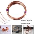 0.6mm 0.8mm 1mm Square Copper Wires Environmental Protection Copper Tinsel copper Flat Wire Jewelry Making DIY accessorie. 