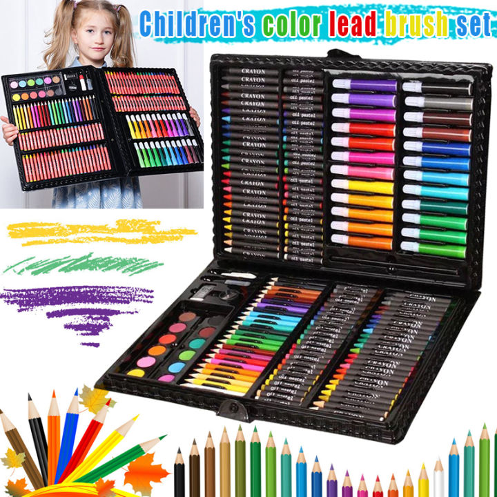 150pcs%20Art%20Drawing%20Set%20Children's%20Painting%20Sketching%20Tools%20Water%20Color%20Pen%20Wax%20Crayon%20Oil%20Pastel%20Drawing%20Pencils%20Paint%20Brush%20Students%20Stationery%20Supplies%20-%20Image%202