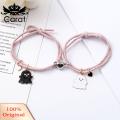 Carat Love Heart Magnet Suction Bracelet Ghost Pendant Couple Bracelet Halloween Jewelry Gift for Men Women. 