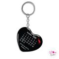 Love date Heart shape Calendar key tag for Love Birthday Gift Customized Vehicle keychain for anniversary date First Meet day valentine day gift Love Gift Lanka. 
