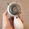 Cute Hand-Held Fan, USB Charging, Portable Wind Power Ultra-Quiet Multi-Function Electric Fan. 