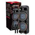 KTS-2058 Partybox Portable Wireless Bluetooth Speaker with Led Light RGB Support with Dual Wireless Mic, FM, AUX, USB, SD Card Karaoke Speaker with 2 Bluetooth Mic Mic Buffel Subwoofer with 2 FM Mic Music Player Party Box KTS Speaker KTS 2058. 