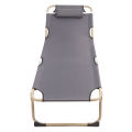 Foldable Sleep Bed Adjustable Backrest 3 Folds Portable Bed High Strength Support with Pillow for Outdoor Activities. 