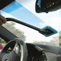 【2 Cloth】 Portable Brush Window Windshield Microfiber Cleaning Automotive Random Color. 