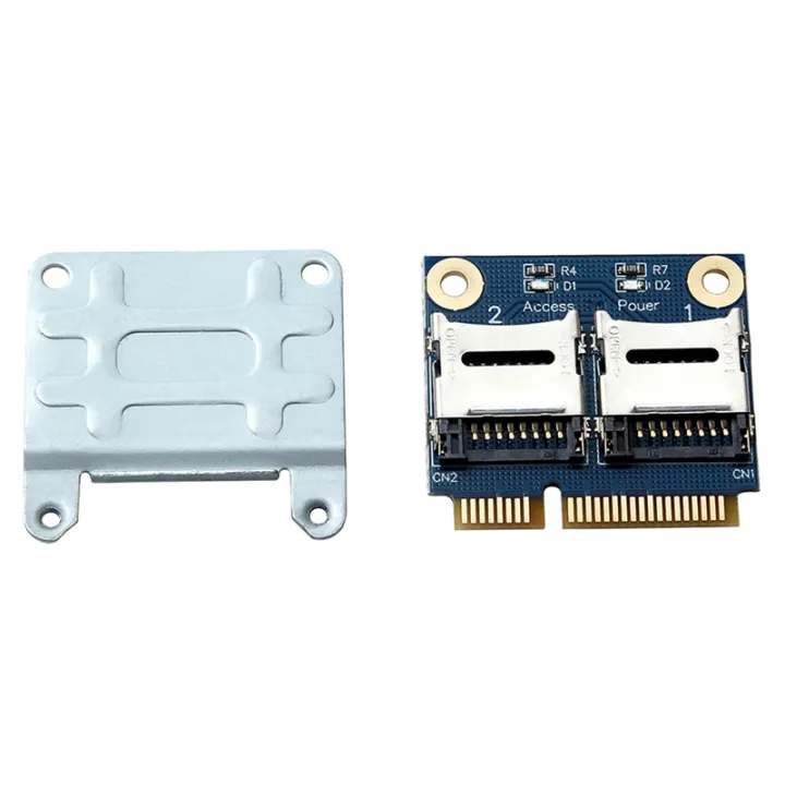Mini Pci-E Adapter 2 SSD HDD For Laptop Dual Micro- SD SDHC SDXC TF ...
