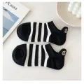 Cow Print Women Socks Breatahble Cotton Solid Color Ankle Socks Spring Autumn Casual Lady Short Random 1Pairs. 
