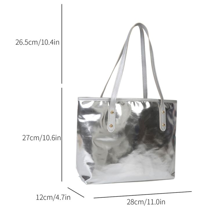 Luxury%20Designer%20Bag%20Women%20Handbag%20Large%20Tote%20Sliver%20Gold%20Shoulder%20Bag%20Simple%20Handle%20Handbags%20Solid%20Color%20Soft%20Shopper%20Purse%20Bag%20-%20Image%206