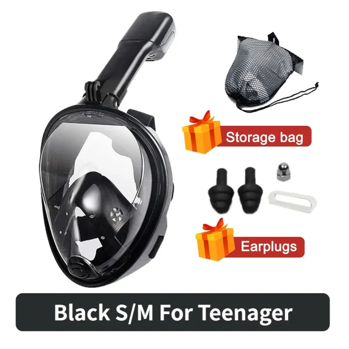 Suba Mist Respirator Mask Waterproof Under Snorkeling Full Face Kids Swimming ...