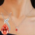 Leaf Royal orange jewellery Stud Rhinestones Necklace for Women  Cp2000  B. 