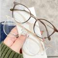 Anti-blue light  Vintage glasses Elegant Transparent  Vintage Oval frame sunglasses UV400 protection Flat mirror Anti-blue light eyeglasses for Outdoor activities  Summer fashion  Eye protection  Computer use  Women's fashion. 