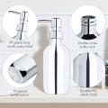 500ml shampoo bottle Sleek Leak-proof Plastic Electroplating bottle Portable Sub-bottling PET bottle for Bathroom Shower. 