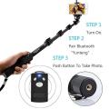 Yunteng YT 1288 Bluetooth Selfie Stick Self Picture Monopod Black, With Remote. 