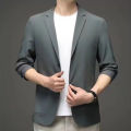 High-End Single Western Thin Ultra-Thin Stretch New Coat Sun Protection Ice Silk Suit Men's Thin Suit Summer Summer. 