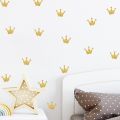 【WEJA】Crown Wall Stickers Vinyl Decorative Wall Decor Kids Room Wallpaper Wedding Decoration Adhesive Sticker For Furniture Home Decal. 