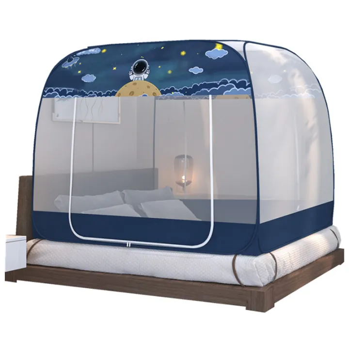 New%20New%20Mongolian%20Bag%20Mosquito%20Net%20Home%20Bedroom%20Installation-Free%201.5M%20Encryption%20Full%20Bottom%20Children's%20Drop-Resistant%20Zipper%20Tent%20-%20Image%205