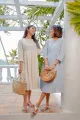 Kayla Linen Midi Dress (Relaxed Fit)-Ivory. 