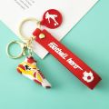 Schoolbag National Team Football Shoe Keyring Colorful Sports Shoes Soccer Key Chain Football Hero Pvc European Cup Pendant Football Team. 