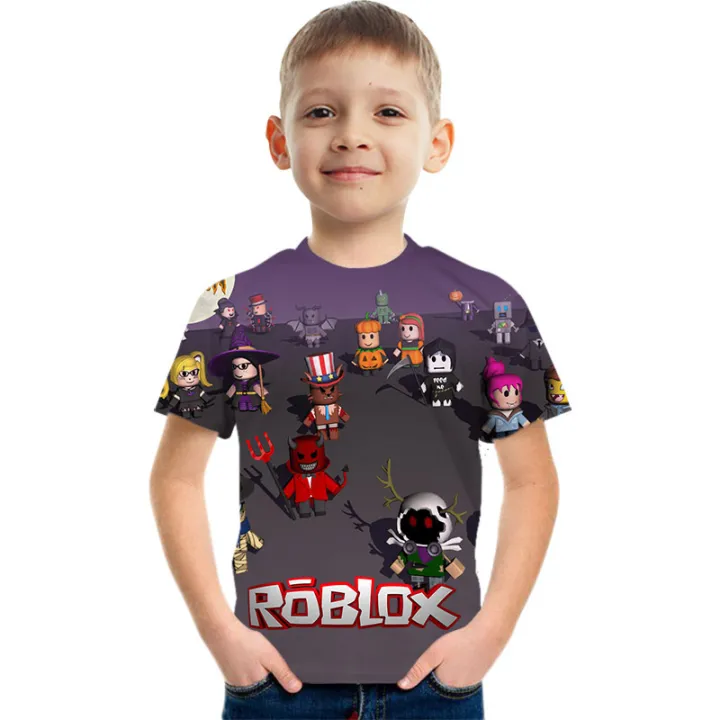 Robloxing%20Game%20kid%20T%20shirt%20Boys%20Game%20Sports%20T-shirt%20Child%20Cartoon%20Short%20sleeve%20top%203D%20Printing%20Casual%20Street%20Harajuku%20Clothes%20-%20Image%205