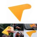 PDTYMWNG 4X Plastic Yellow Auto Car Window Sticker Film Scraper Squeegee Cleaning Tool 10.5X9.5cm. 