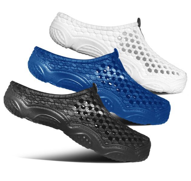 Kadam Crocks Half Shoes Men & Women Casual Travel Fashionable Shoes Black / White  & Ash