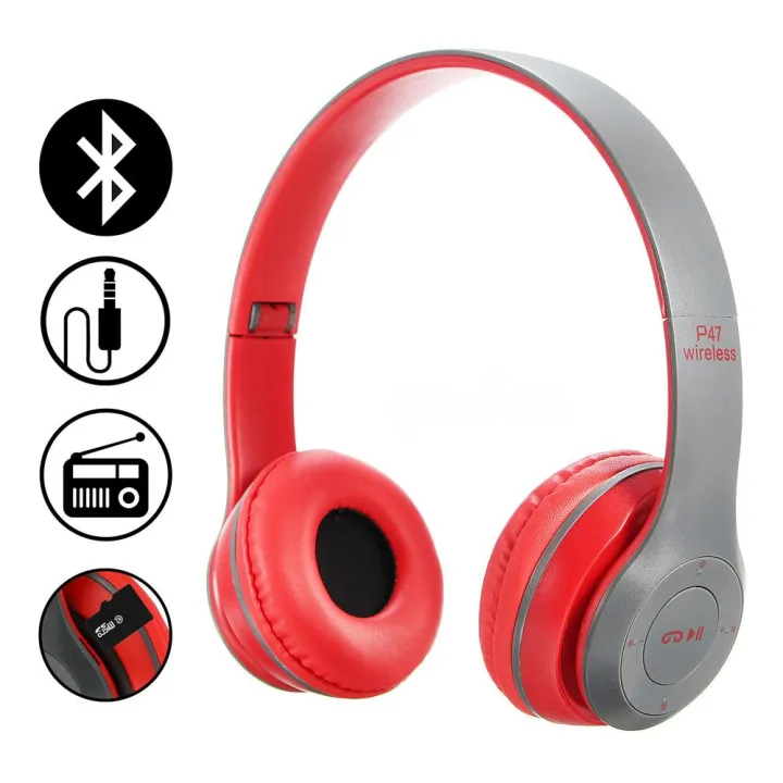 Foldable%20Bluetooth%20Wireless%20P47%20Headphones%20Noise%20Canceling%20MP3/MP4%20Player%20-%20Image%204