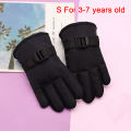 Children Winter Snow Warm Gloves Boy Girls Ski Snowboard Windproof Waterproof Thicken Keep Warm Gloves Fleece Ski Gloves Eatop. 