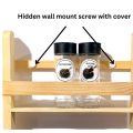2 Tiered Spice Rack With 110Ml Glass Spice Bottle Wall Mount Wooden Spice Rack WRK100B. 