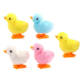 5Pcs Easter Wind Up Chick Toys Novelty Jumping Chicken Gag Plush Baby Chicks Toys Favors Gift for Kids Girls. 