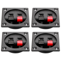 4PCS Speaker Box Terminal Cup, Spring Square Subwoofer Box Terminal Binding Post Connector for DIY Home Car Speaker. 