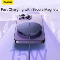 Baseus 15W Magnetic Chargers for iPhone Ultra Thin Charger Fast Charging Pad for iPhone. 