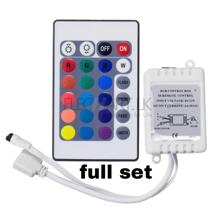 12V%205050%20RGB%20LED%20Strip%20Controller%20box%20with%2024%20Key%20IR%20Remote%20Control%205m%202835,%20Light%20Control%20-%20Image%207