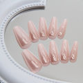 30Pcs Handmade Fake Nail Gradient Cat Eyes Short Press On Nails For Nail Art MOYAO. 
