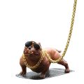 【Petalfall】Car Decoration Ornaments Cool Dog Dashboard Bullys Puppy Figurine For Auto Accessories Home Office Desk Decor Auto Parts. 
