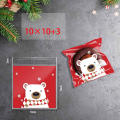 100PCS/Pack Christmas Senile Tree Snowflake Crisp Fruit Self-sealing Sticky Bag Cookies Nougat Cookies Party Gift Packaging. 