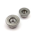 2pcs M4 M5 M6 M8 M10 M12 304 A2-70 Stainless Steel Prevailing Torque Type All Metal Flange Hex Self Locking Nut Locknut. 