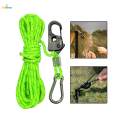 4mm Tent Guy Rope with Pulley with Self Locking Adjuster for Backpacking. 