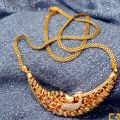 Gold Plated Traditional Bridal Sawadi Pendant With 04MM Bismark Chain Long For Women. 