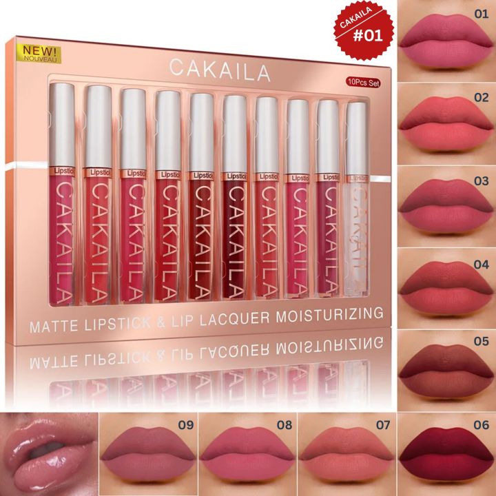 CAKAILA%2010pcs/set%20Lip%20Gloss%20Matte%20Velvet%20Lipstick%20Waterproof%20Long-lasting%20Liquid%20Lipstick%20Women%20Moist%20Lip%20Tint%20-%20Image%205
